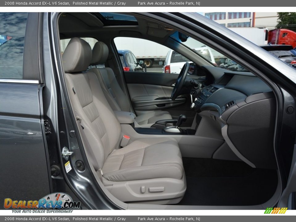 2008 Honda Accord EX-L V6 Sedan Polished Metal Metallic / Gray Photo #28