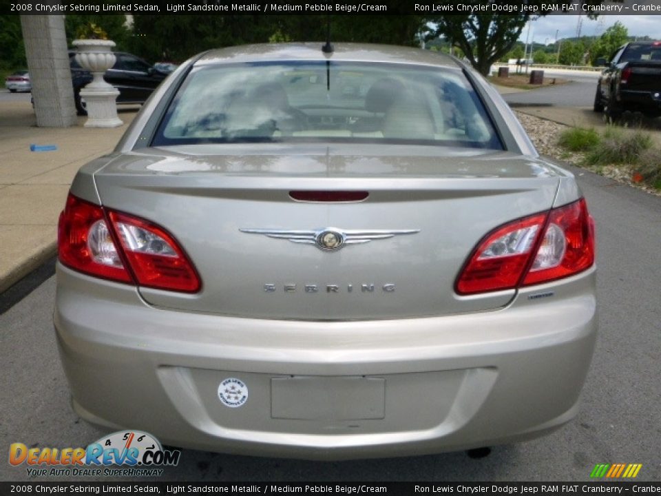 2008 Chrysler Sebring Limited Sedan Light Sandstone Metallic / Medium Pebble Beige/Cream Photo #13