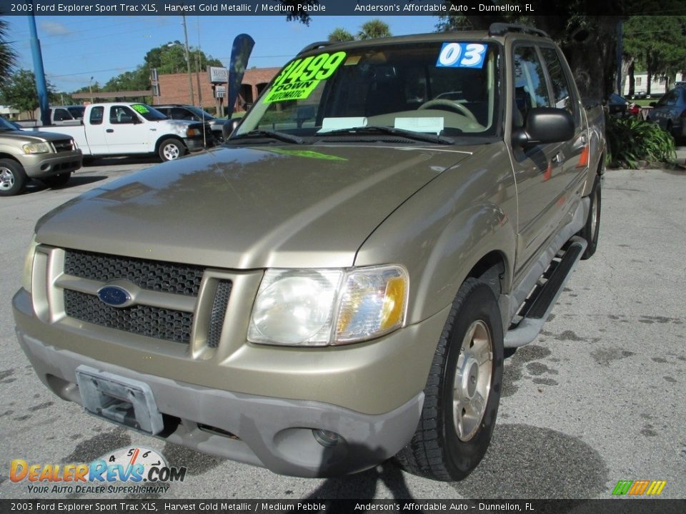 2003 Ford Explorer Sport Trac XLS Harvest Gold Metallic / Medium Pebble Photo #7