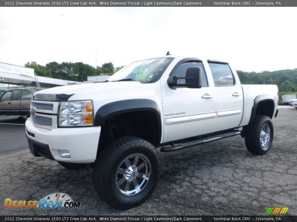 2012 Chevrolet Silverado 1500 LTZ Crew Cab 4x4 White Diamond Tricoat / Light Cashmere/Dark Cashmere Photo #1