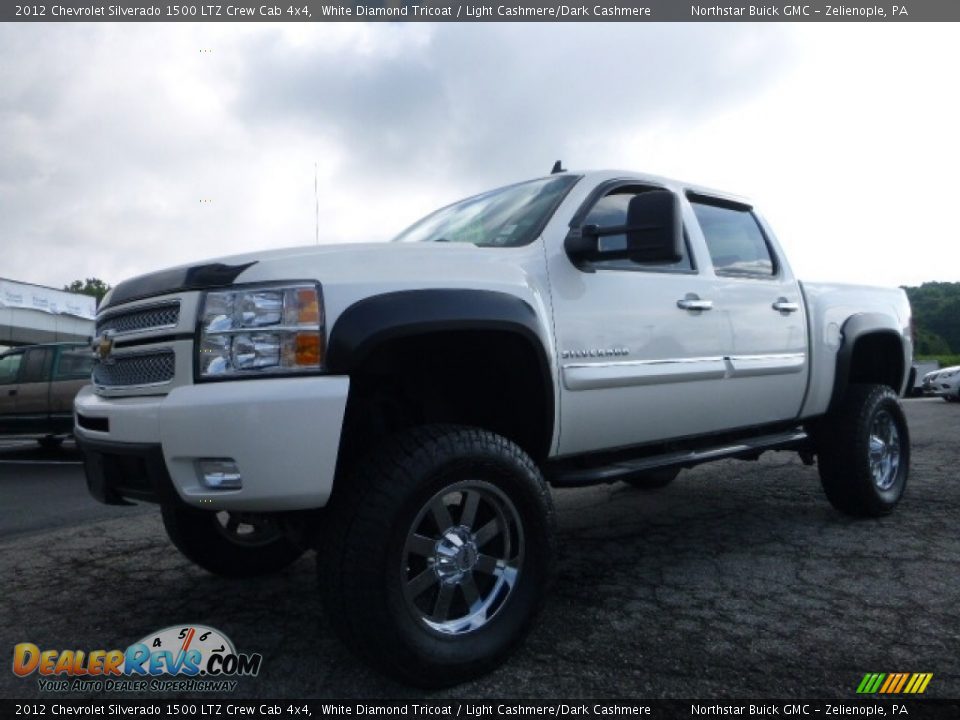 2012 Chevrolet Silverado 1500 LTZ Crew Cab 4x4 White Diamond Tricoat / Light Cashmere/Dark Cashmere Photo #2