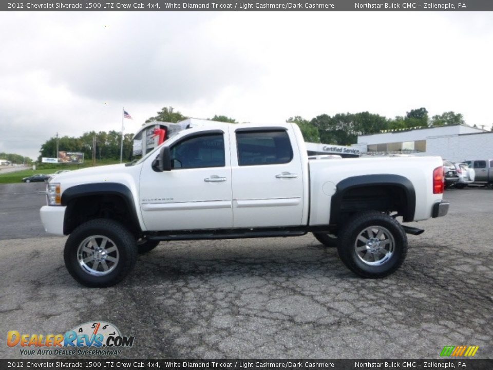 2012 Chevrolet Silverado 1500 LTZ Crew Cab 4x4 White Diamond Tricoat / Light Cashmere/Dark Cashmere Photo #3