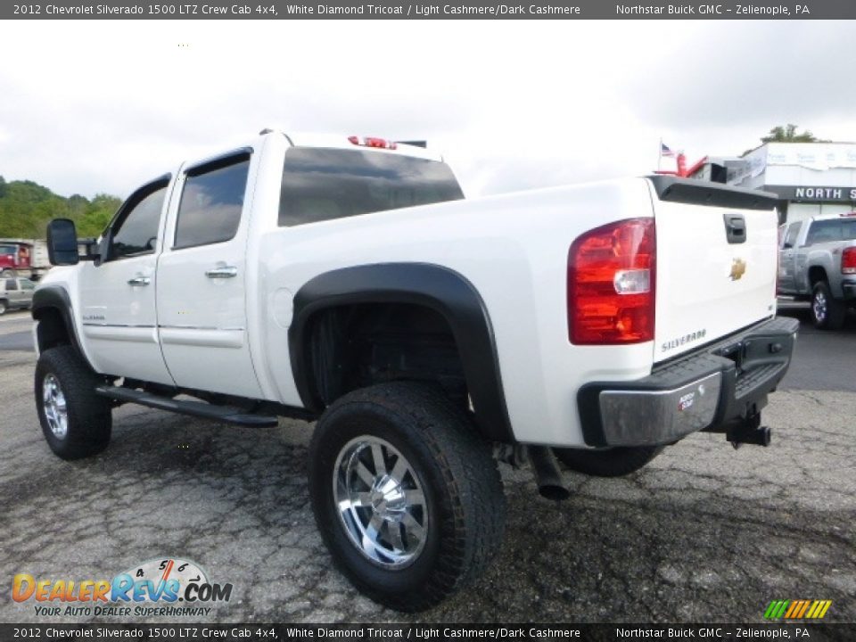 2012 Chevrolet Silverado 1500 LTZ Crew Cab 4x4 White Diamond Tricoat / Light Cashmere/Dark Cashmere Photo #4