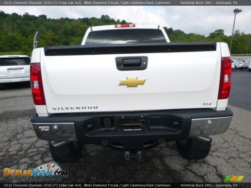 2012 Chevrolet Silverado 1500 LTZ Crew Cab 4x4 White Diamond Tricoat / Light Cashmere/Dark Cashmere Photo #5