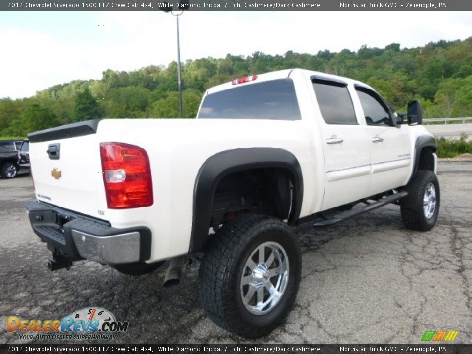 2012 Chevrolet Silverado 1500 LTZ Crew Cab 4x4 White Diamond Tricoat / Light Cashmere/Dark Cashmere Photo #6