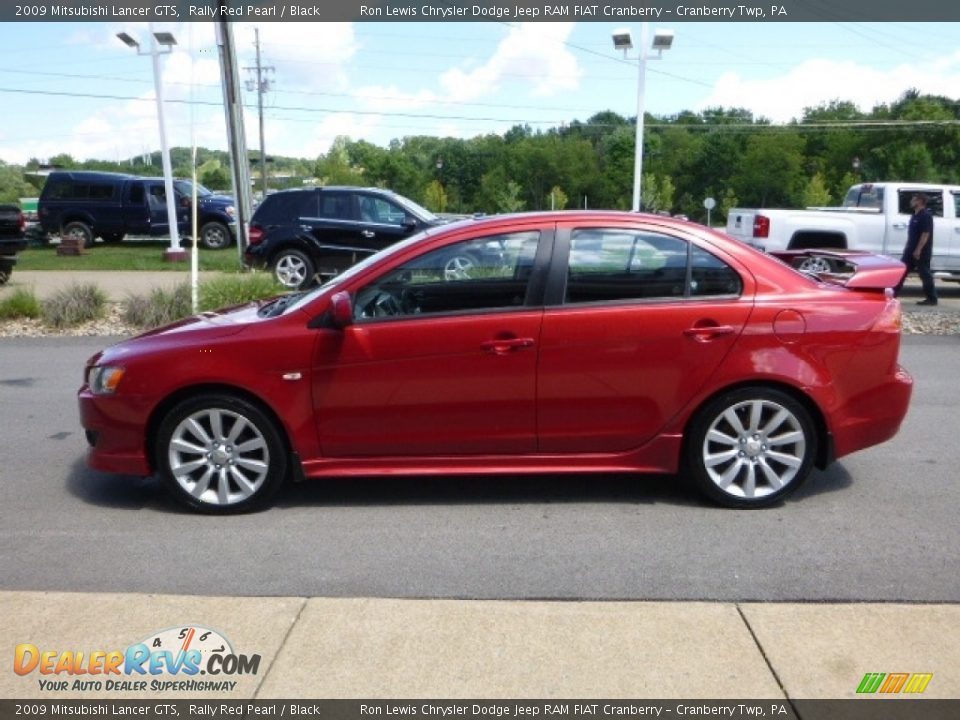 2009 Mitsubishi Lancer GTS Rally Red Pearl / Black Photo #11