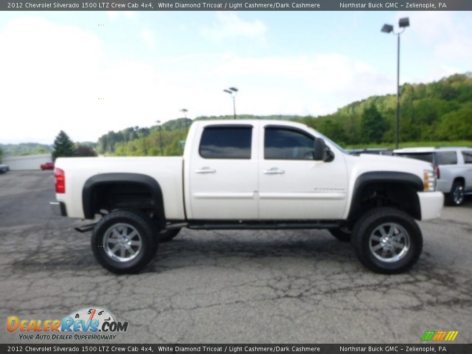 2012 Chevrolet Silverado 1500 LTZ Crew Cab 4x4 White Diamond Tricoat / Light Cashmere/Dark Cashmere Photo #7