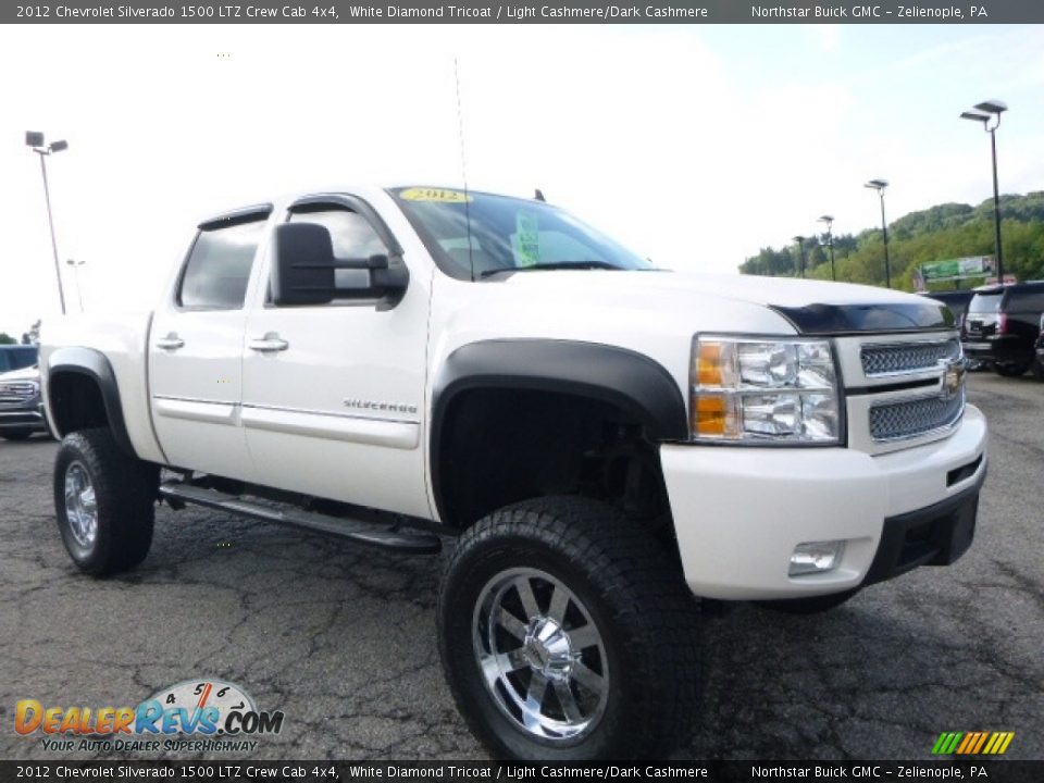 2012 Chevrolet Silverado 1500 LTZ Crew Cab 4x4 White Diamond Tricoat / Light Cashmere/Dark Cashmere Photo #8