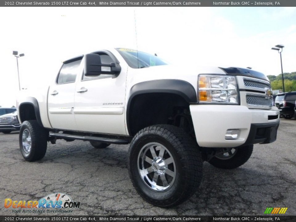 2012 Chevrolet Silverado 1500 LTZ Crew Cab 4x4 White Diamond Tricoat / Light Cashmere/Dark Cashmere Photo #9