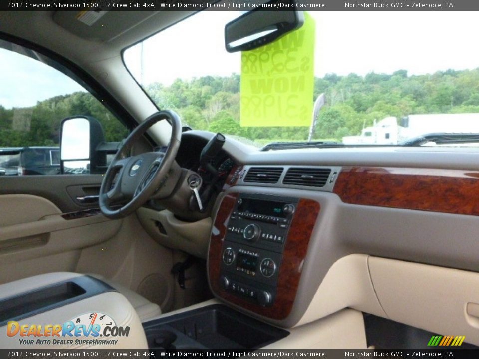 2012 Chevrolet Silverado 1500 LTZ Crew Cab 4x4 White Diamond Tricoat / Light Cashmere/Dark Cashmere Photo #12