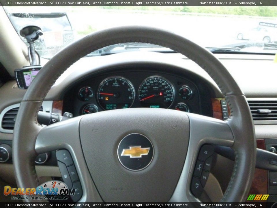 2012 Chevrolet Silverado 1500 LTZ Crew Cab 4x4 White Diamond Tricoat / Light Cashmere/Dark Cashmere Photo #30