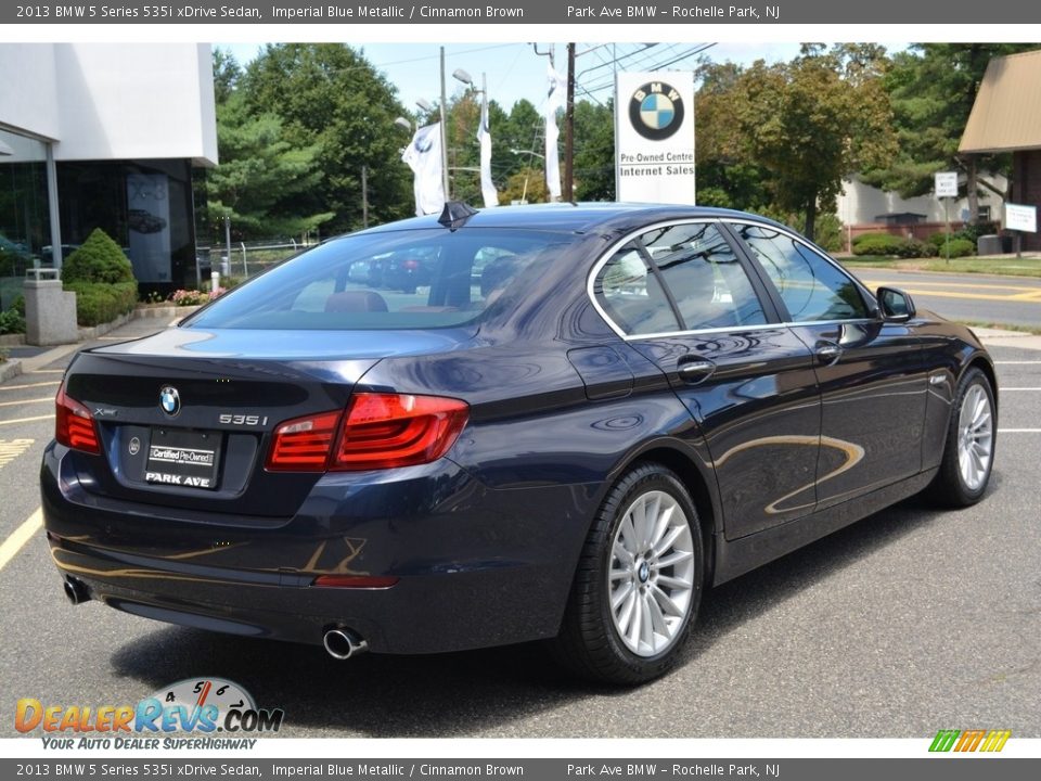 2013 BMW 5 Series 535i xDrive Sedan Imperial Blue Metallic / Cinnamon Brown Photo #3