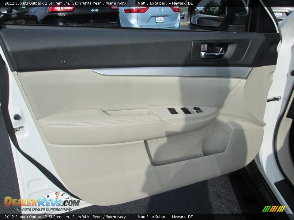 2012 Subaru Outback 2.5i Premium Satin White Pearl / Warm Ivory Photo #13