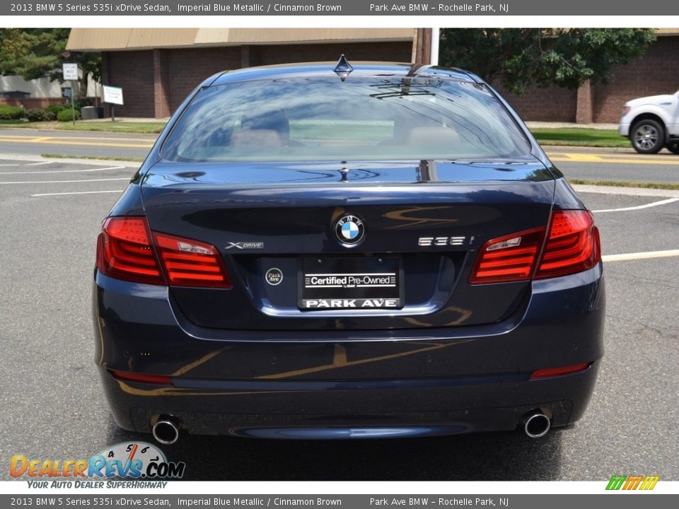 2013 BMW 5 Series 535i xDrive Sedan Imperial Blue Metallic / Cinnamon Brown Photo #4