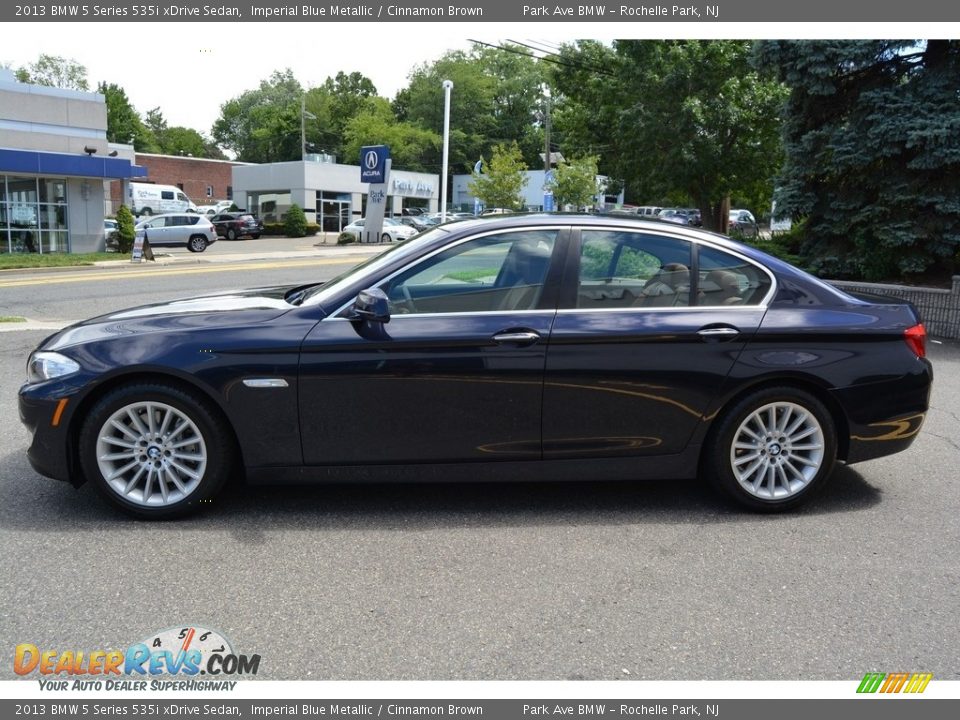 2013 BMW 5 Series 535i xDrive Sedan Imperial Blue Metallic / Cinnamon Brown Photo #5