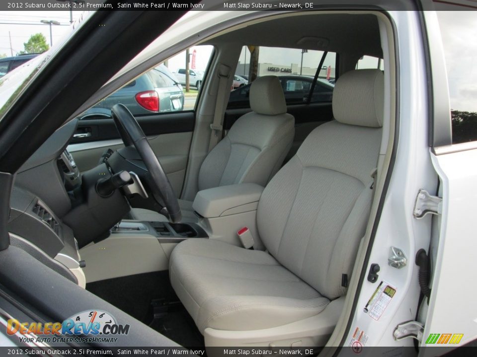 2012 Subaru Outback 2.5i Premium Satin White Pearl / Warm Ivory Photo #15