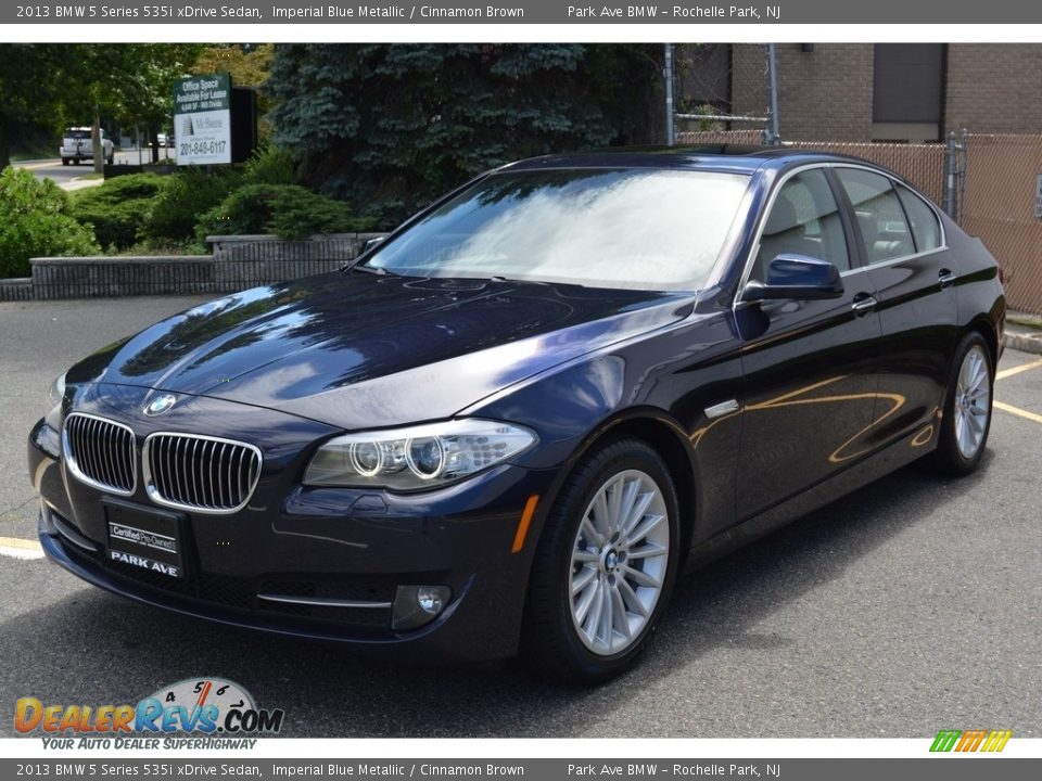 2013 BMW 5 Series 535i xDrive Sedan Imperial Blue Metallic / Cinnamon Brown Photo #6