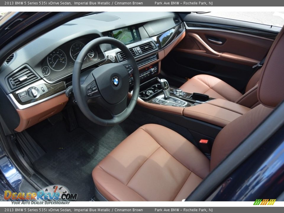 2013 BMW 5 Series 535i xDrive Sedan Imperial Blue Metallic / Cinnamon Brown Photo #10
