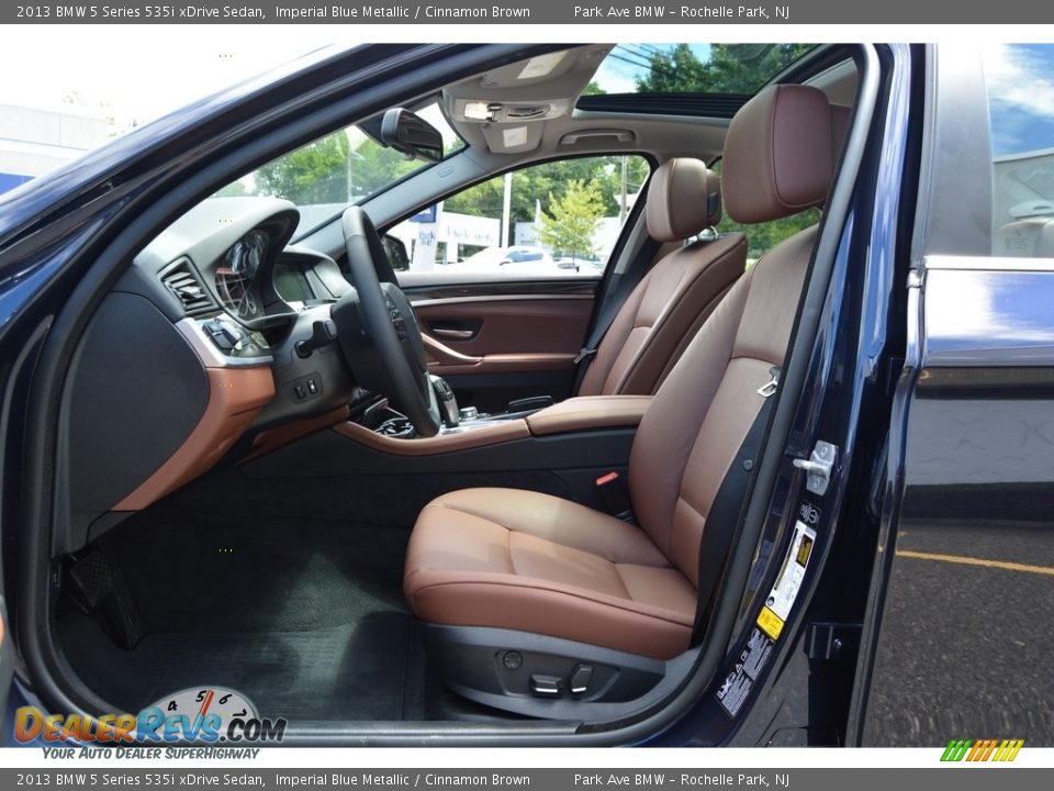 2013 BMW 5 Series 535i xDrive Sedan Imperial Blue Metallic / Cinnamon Brown Photo #11