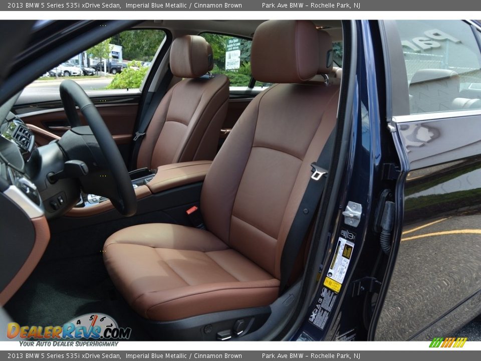 2013 BMW 5 Series 535i xDrive Sedan Imperial Blue Metallic / Cinnamon Brown Photo #12