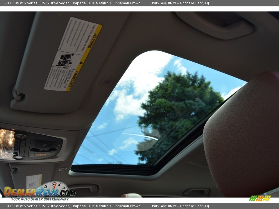 2013 BMW 5 Series 535i xDrive Sedan Imperial Blue Metallic / Cinnamon Brown Photo #13