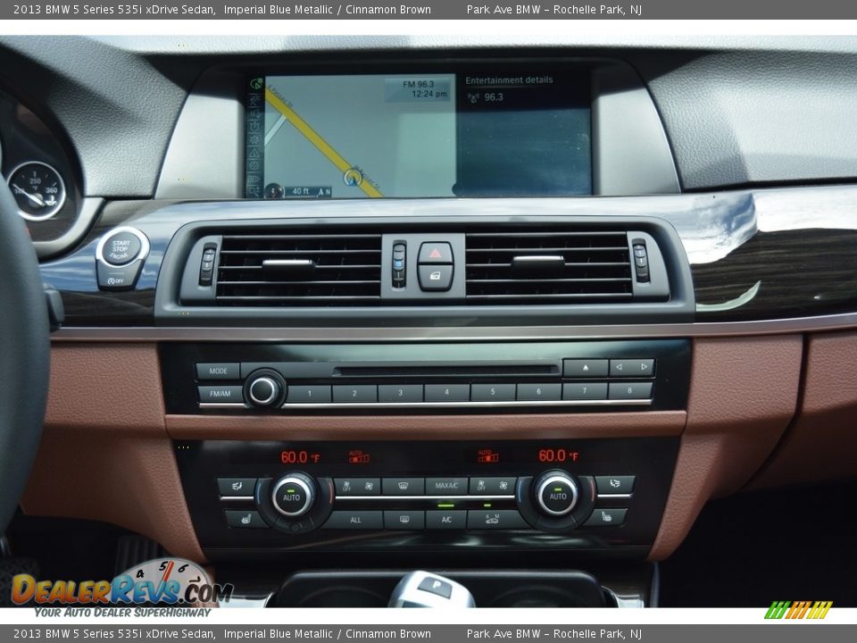 2013 BMW 5 Series 535i xDrive Sedan Imperial Blue Metallic / Cinnamon Brown Photo #15