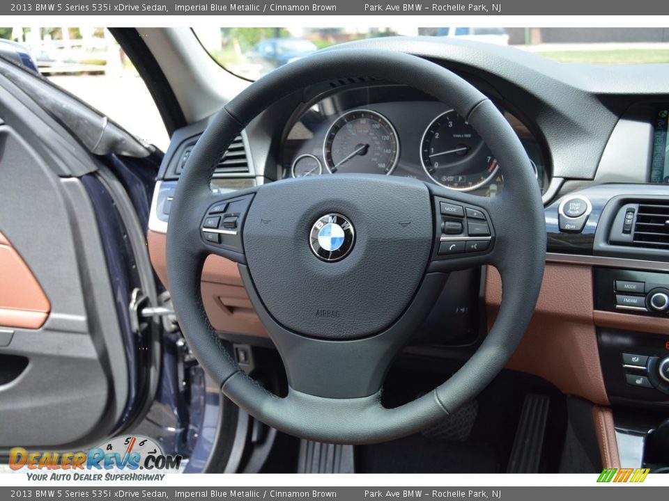 2013 BMW 5 Series 535i xDrive Sedan Imperial Blue Metallic / Cinnamon Brown Photo #17