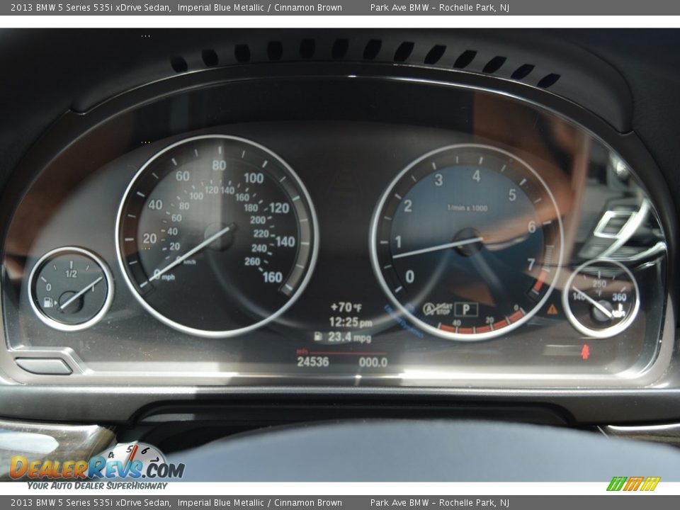 2013 BMW 5 Series 535i xDrive Sedan Imperial Blue Metallic / Cinnamon Brown Photo #20
