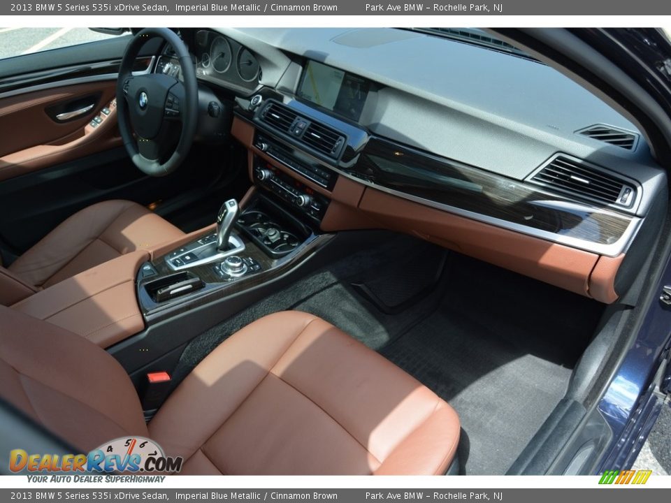 2013 BMW 5 Series 535i xDrive Sedan Imperial Blue Metallic / Cinnamon Brown Photo #26