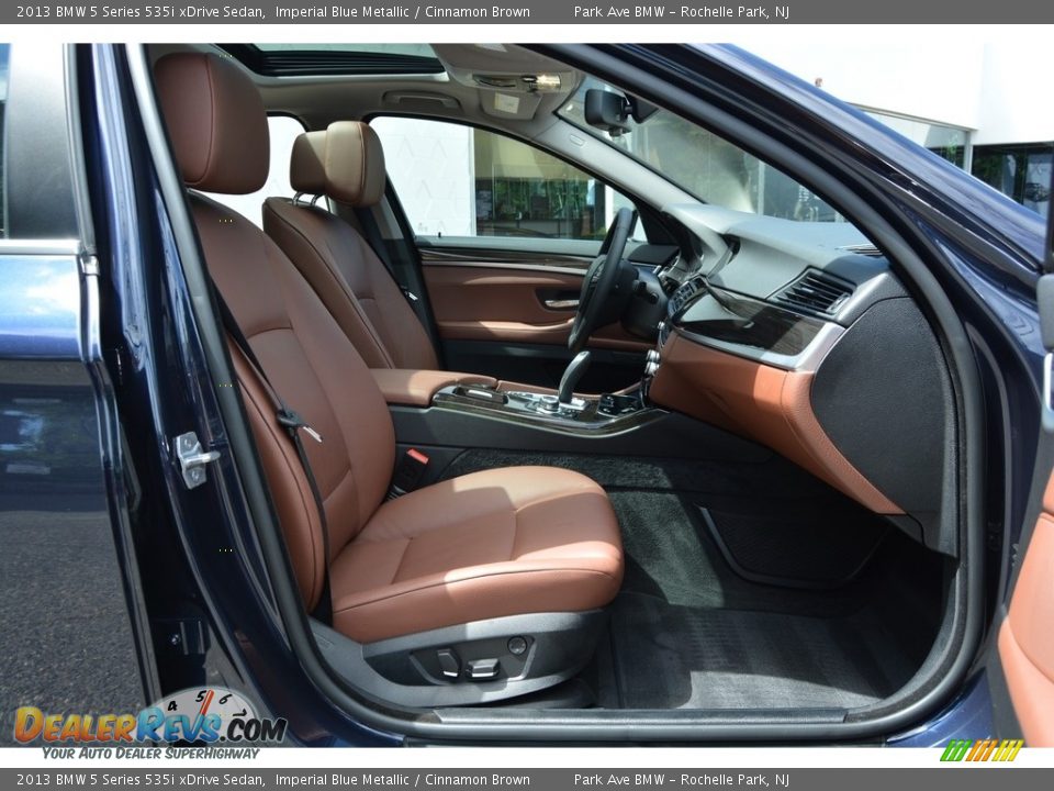 2013 BMW 5 Series 535i xDrive Sedan Imperial Blue Metallic / Cinnamon Brown Photo #27