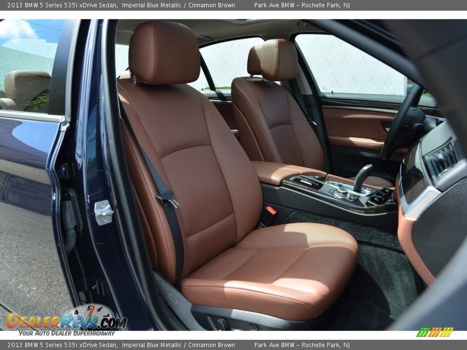 2013 BMW 5 Series 535i xDrive Sedan Imperial Blue Metallic / Cinnamon Brown Photo #28