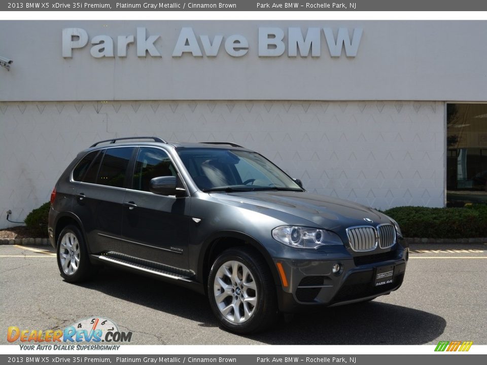 2013 BMW X5 xDrive 35i Premium Platinum Gray Metallic / Cinnamon Brown Photo #1