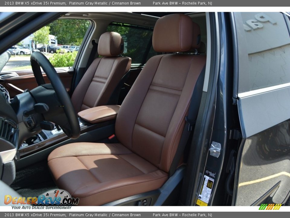 2013 BMW X5 xDrive 35i Premium Platinum Gray Metallic / Cinnamon Brown Photo #13
