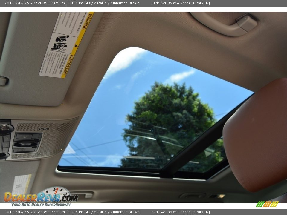2013 BMW X5 xDrive 35i Premium Platinum Gray Metallic / Cinnamon Brown Photo #14