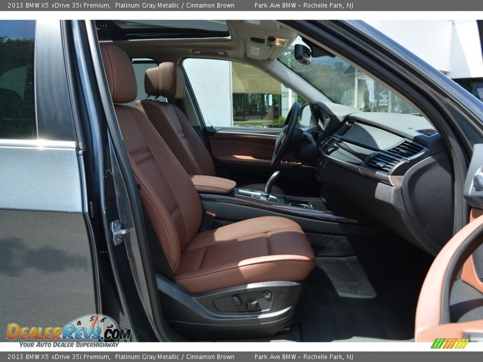 2013 BMW X5 xDrive 35i Premium Platinum Gray Metallic / Cinnamon Brown Photo #27