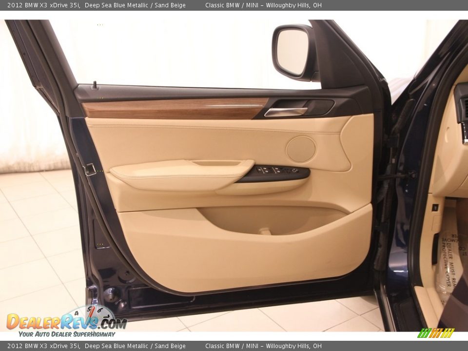 2012 BMW X3 xDrive 35i Deep Sea Blue Metallic / Sand Beige Photo #4