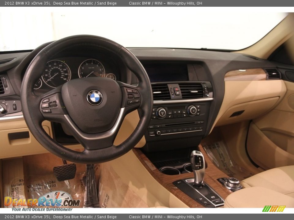 2012 BMW X3 xDrive 35i Deep Sea Blue Metallic / Sand Beige Photo #7