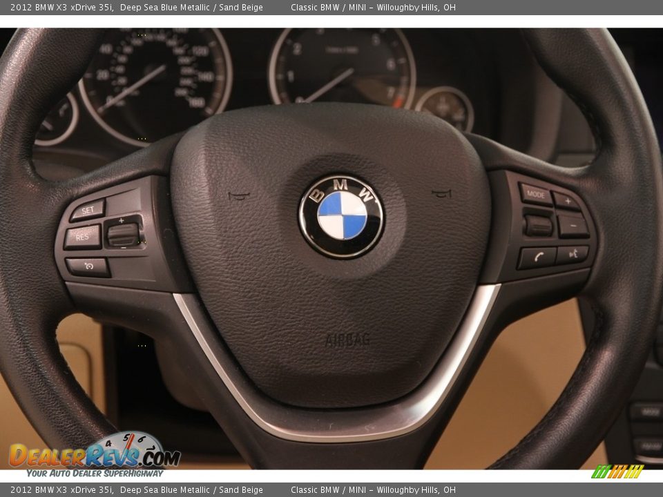 2012 BMW X3 xDrive 35i Deep Sea Blue Metallic / Sand Beige Photo #8
