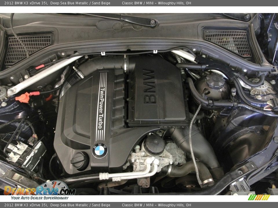 2012 BMW X3 xDrive 35i Deep Sea Blue Metallic / Sand Beige Photo #21