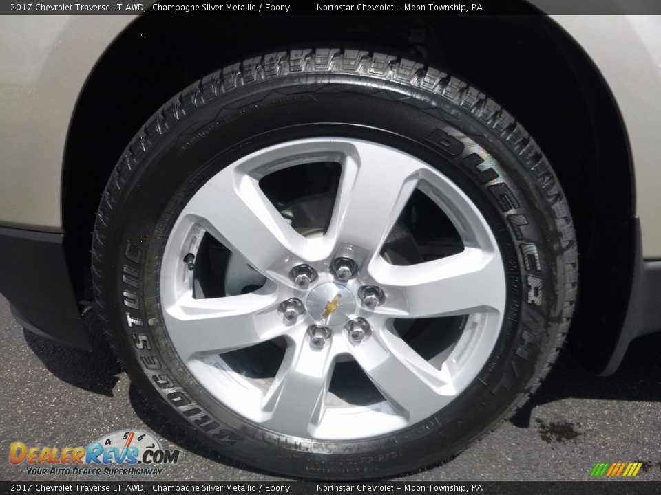 2017 Chevrolet Traverse LT AWD Champagne Silver Metallic / Ebony Photo #9