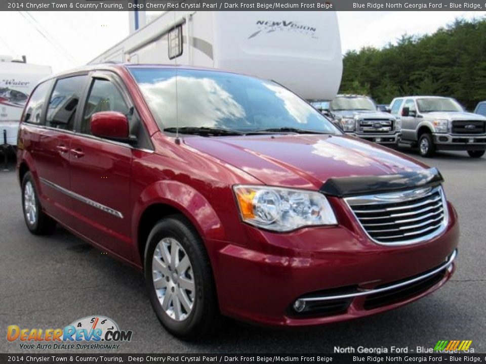 2014 Chrysler Town & Country Touring Deep Cherry Red Crystal Pearl / Dark Frost Beige/Medium Frost Beige Photo #7