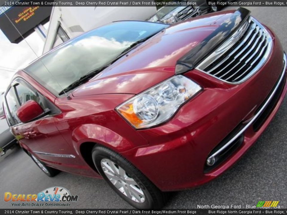2014 Chrysler Town & Country Touring Deep Cherry Red Crystal Pearl / Dark Frost Beige/Medium Frost Beige Photo #35