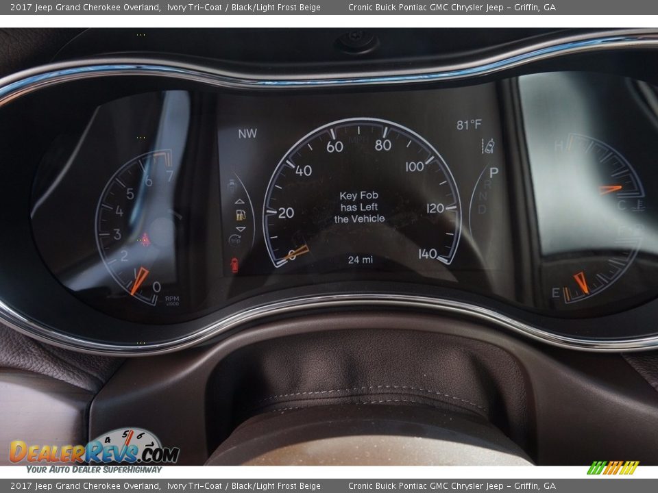 2017 Jeep Grand Cherokee Overland Ivory Tri-Coat / Black/Light Frost Beige Photo #14