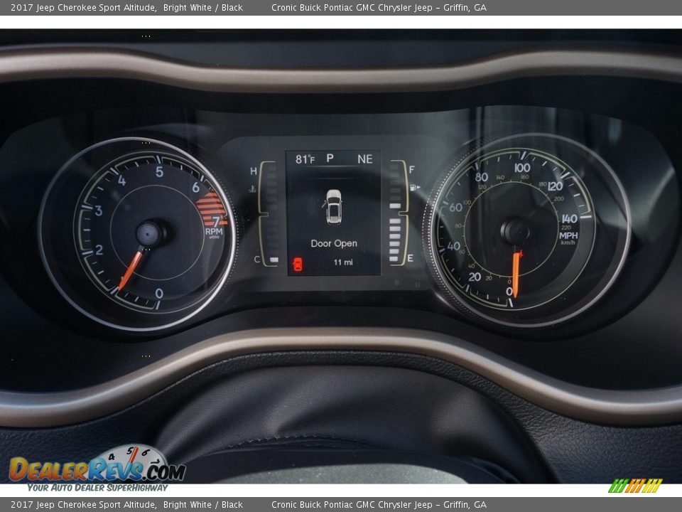 2017 Jeep Cherokee Sport Altitude Bright White / Black Photo #14