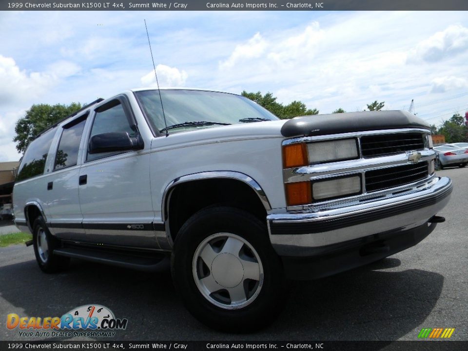 1999 Chevrolet Suburban K1500 LT 4x4 Summit White / Gray Photo #2