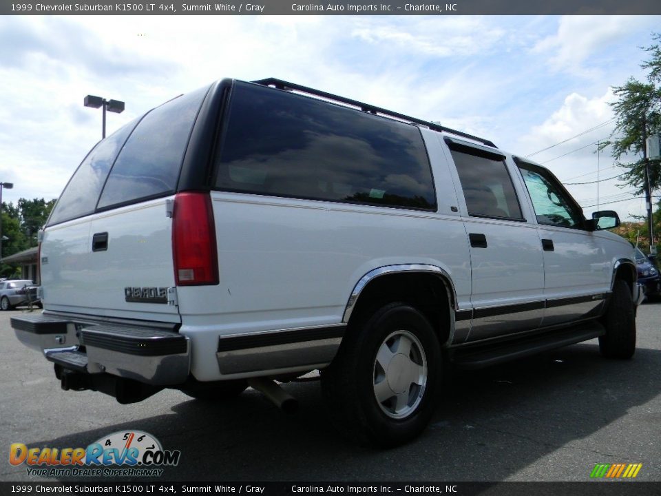 1999 Chevrolet Suburban K1500 LT 4x4 Summit White / Gray Photo #10