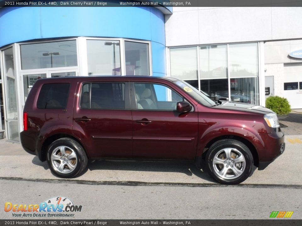 2013 Honda Pilot EX-L 4WD Dark Cherry Pearl / Beige Photo #2