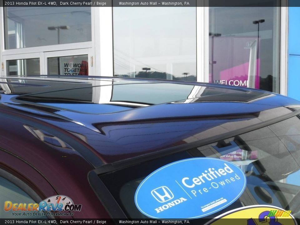 2013 Honda Pilot EX-L 4WD Dark Cherry Pearl / Beige Photo #4