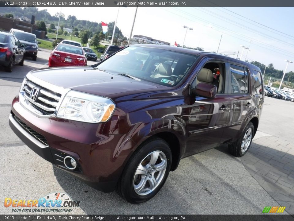 2013 Honda Pilot EX-L 4WD Dark Cherry Pearl / Beige Photo #6