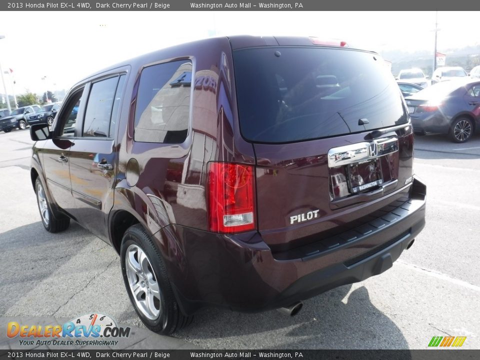 2013 Honda Pilot EX-L 4WD Dark Cherry Pearl / Beige Photo #8